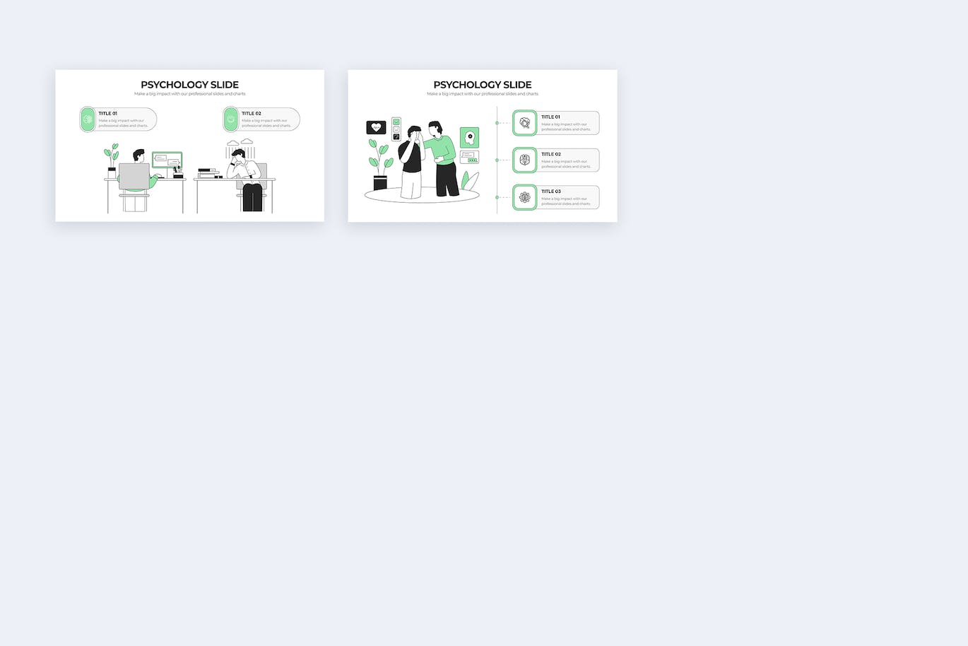 医学心理学信息图表矢量模板 Medical Psychology Slides Illustrator Infographics 幻灯图表 sucaiwan.com