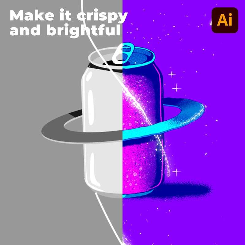 40+赛博朋克风液体高光AI笔刷 笔刷资源 sucaiwan.com