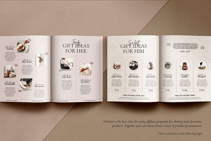 节日礼品画册设计模板InDesign CANVA源文件 样机素材 sucaiwan.com