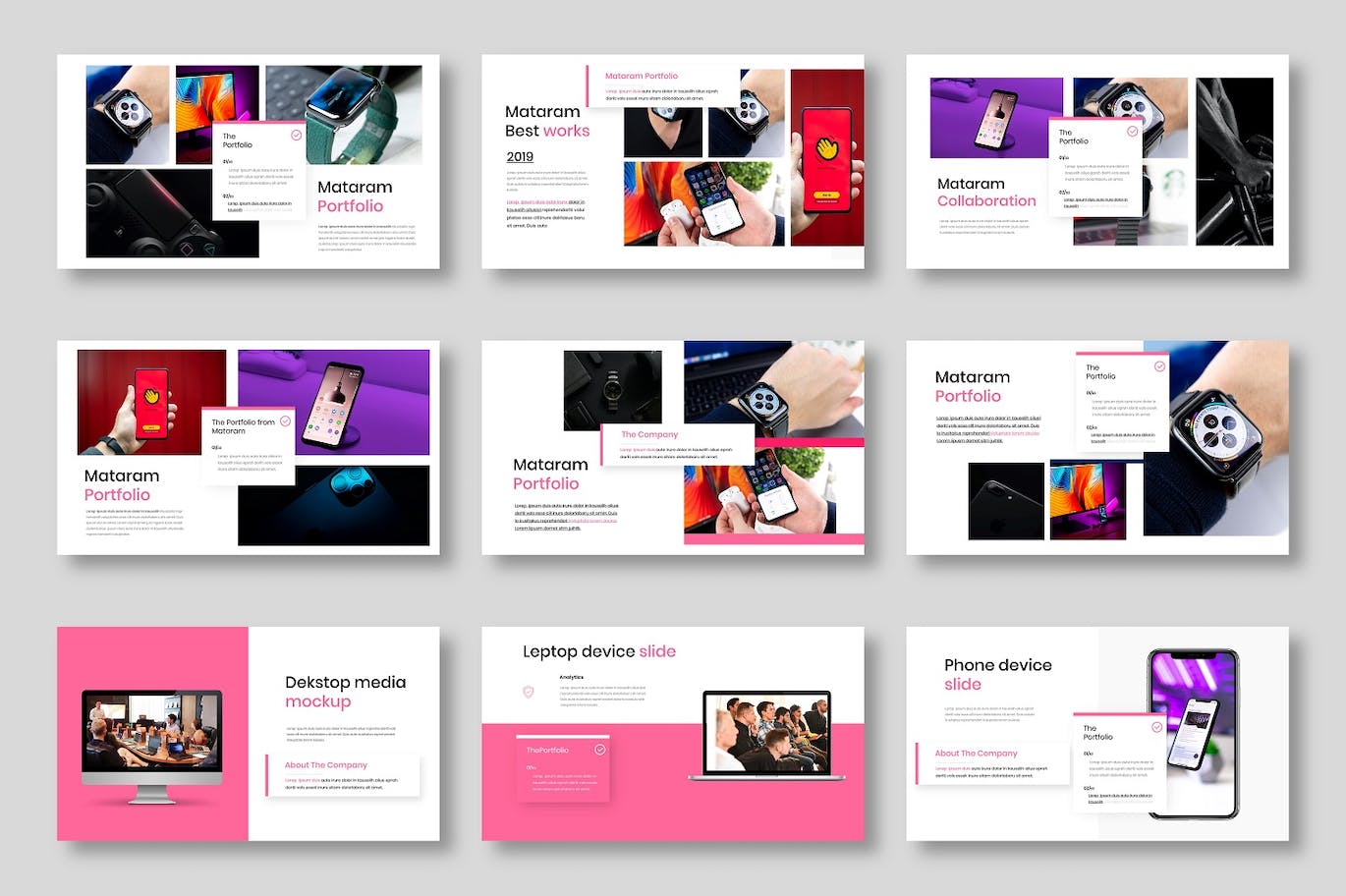 企业路演推广演示PPT模板 Mataram – Business PowerPoint Template 幻灯图表 sucaiwan.com