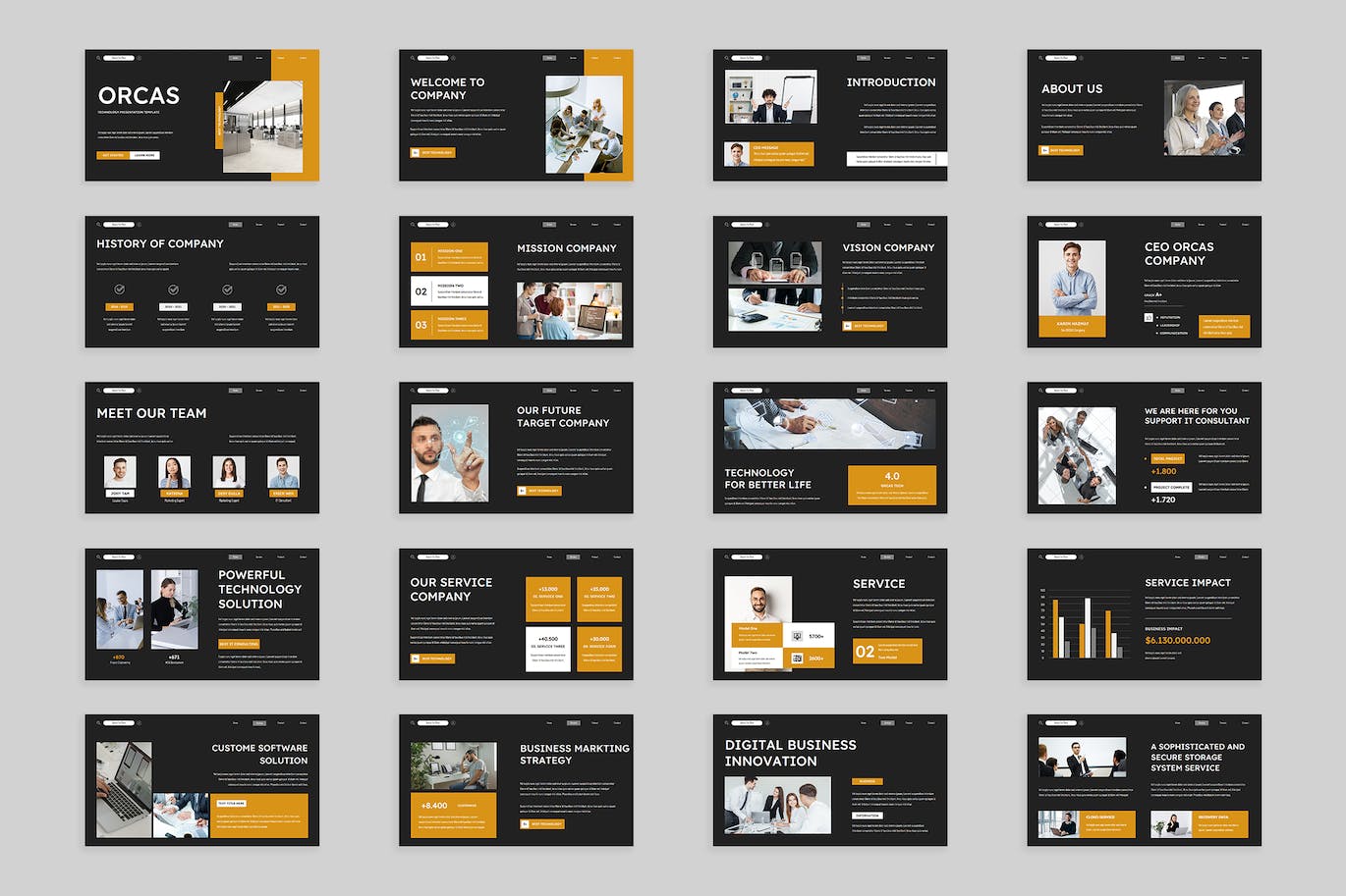 金黑色商业计划演示幻灯片模板 Gold Black Business Plan Presentation Template 016 幻灯图表 sucaiwan.com