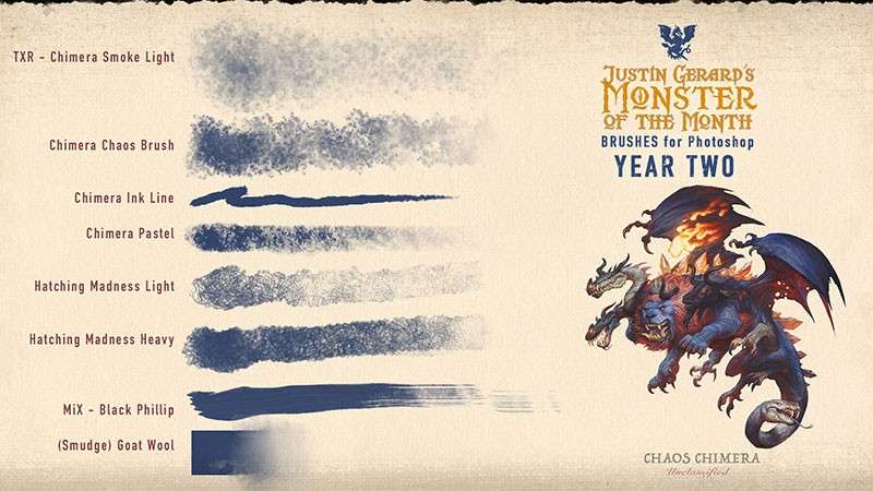 CG游戏怪物角色原画Photoshop笔刷 笔刷资源 sucaiwan.com