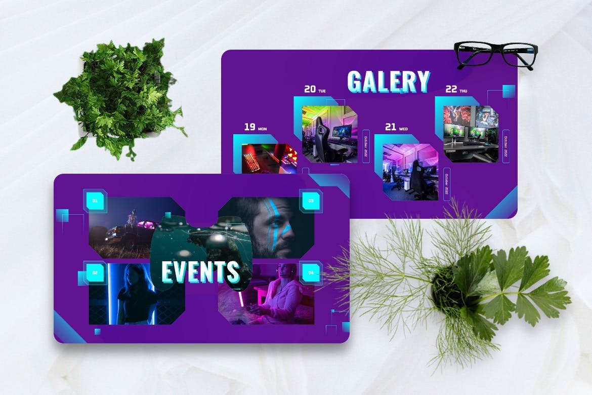 游戏电子竞技PPT模板下载 Croxa – Gaming Esports Powerpoint Template 幻灯图表 sucaiwan.com