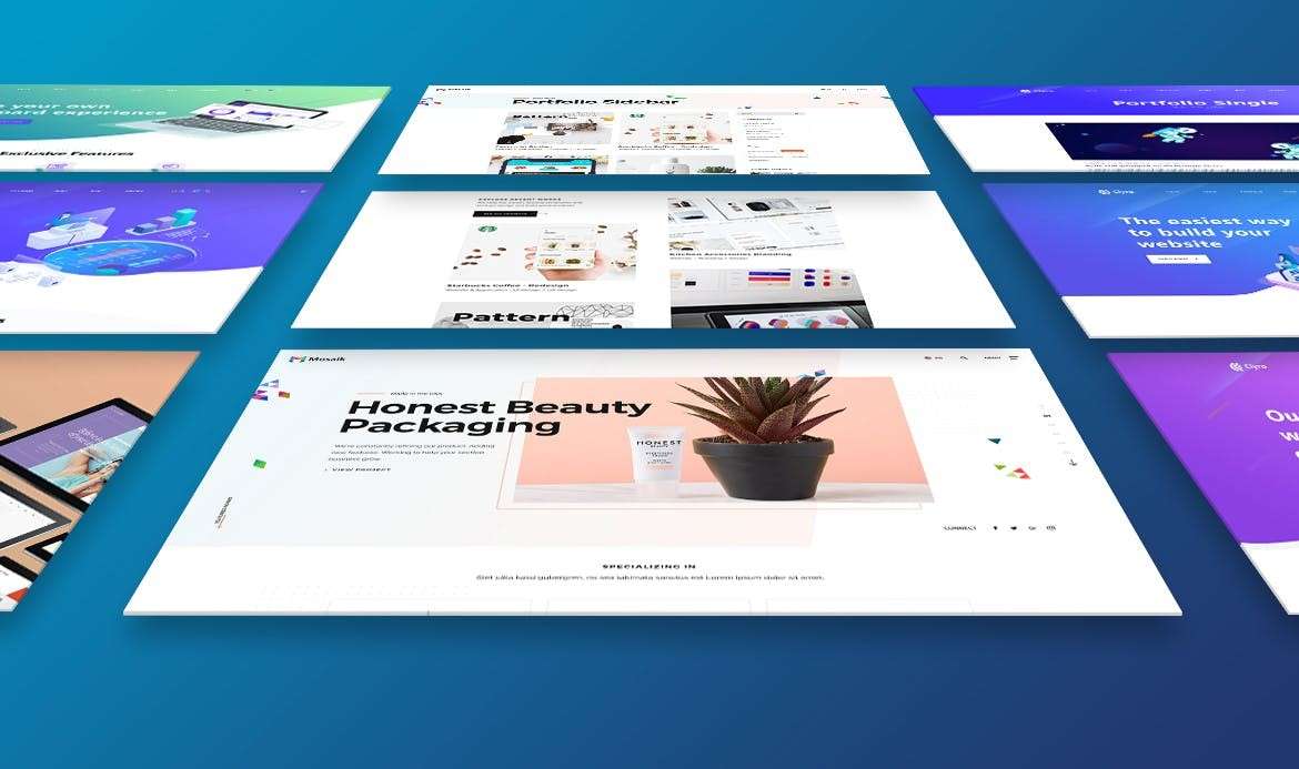 42个透视角度UI设计作品展示样机模板PSD 样机素材 sucaiwan.com