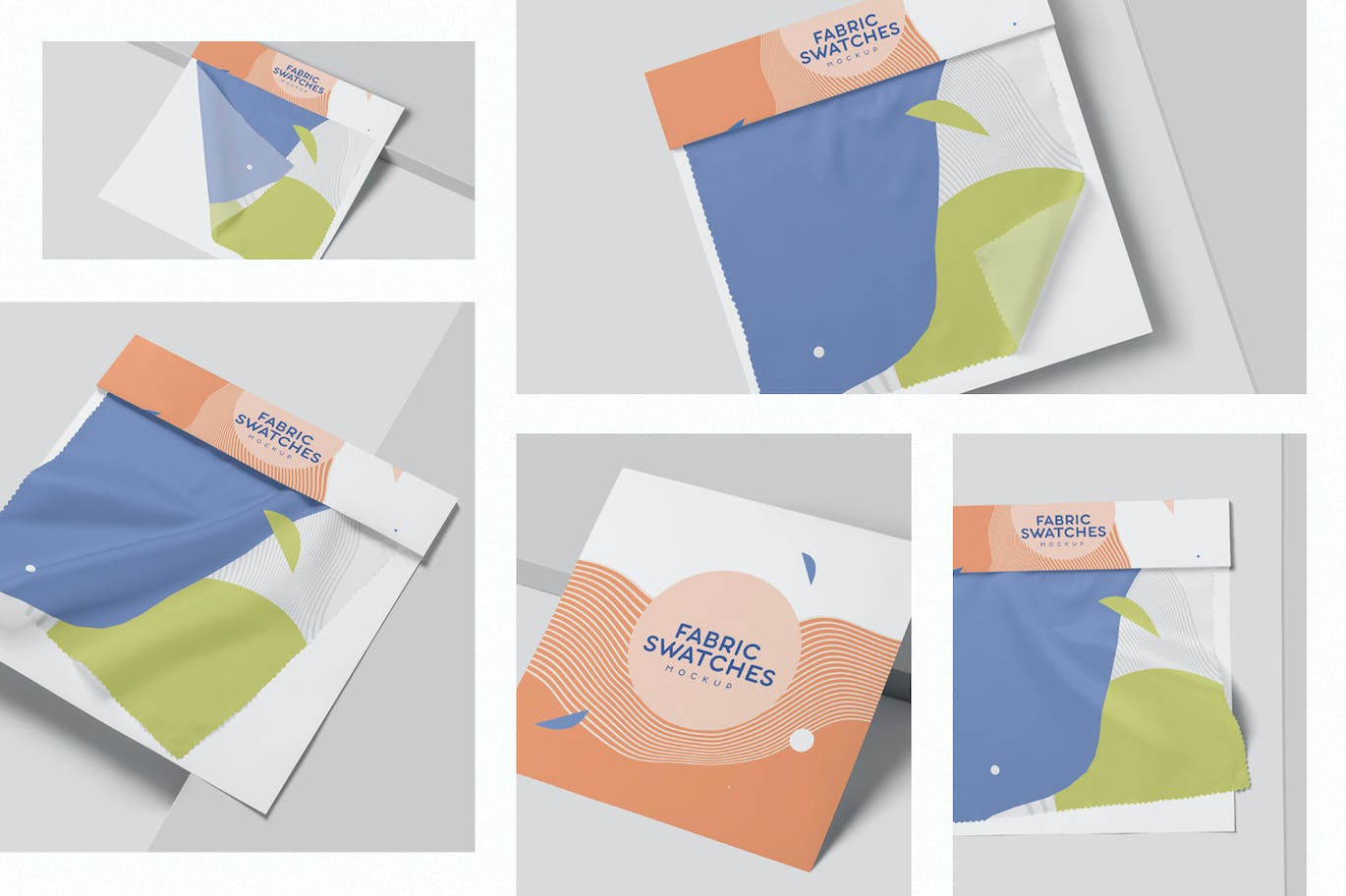 织物样品图案设计样机 Fabric Swatches Mockups 样机素材 sucaiwan.com