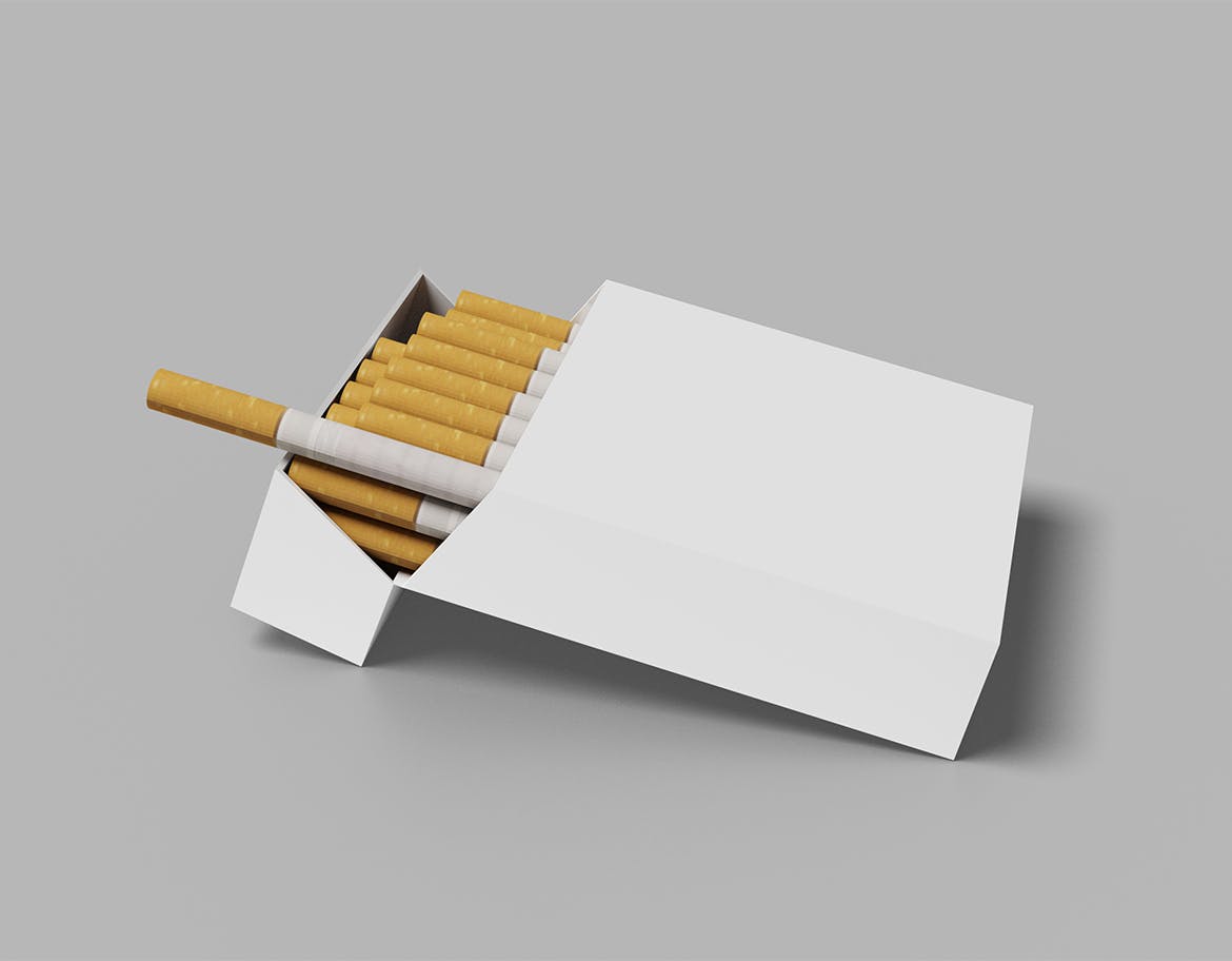 香烟盒包装设计样机 Cigarette Box Mockup 样机素材 sucaiwan.com