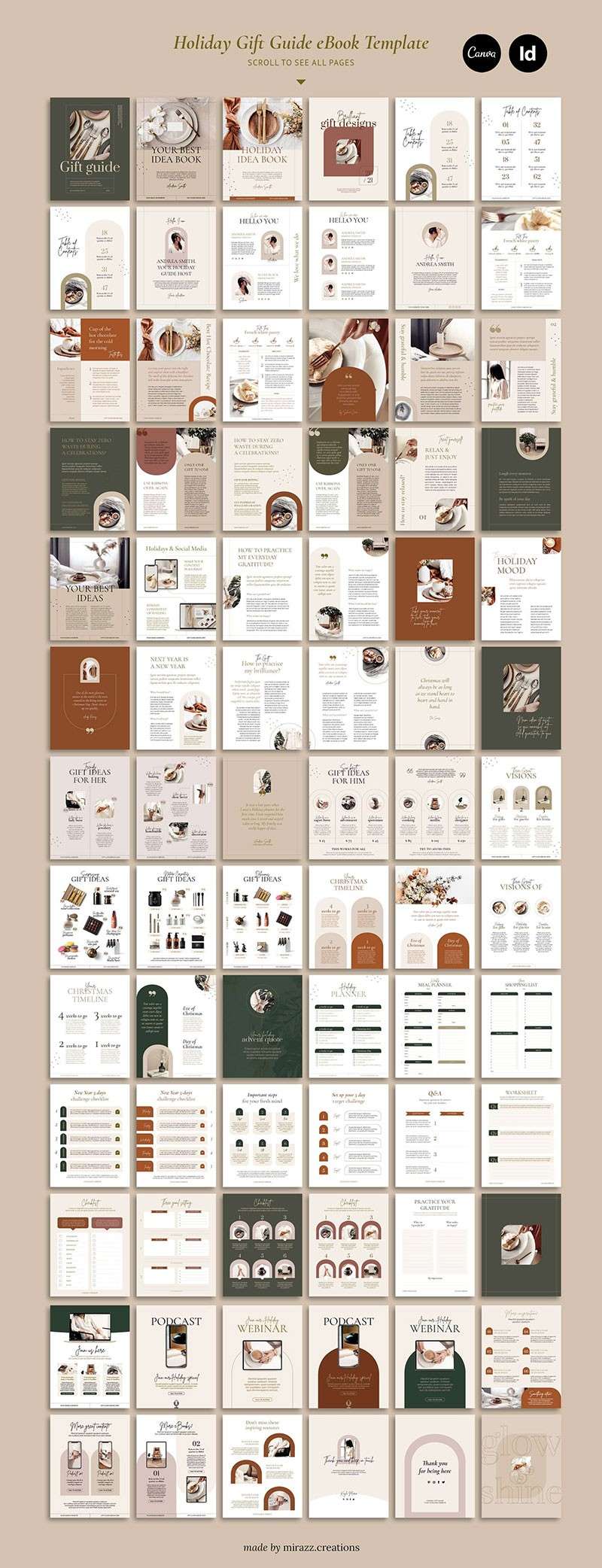 节日礼品画册设计模板InDesign CANVA源文件 样机素材 sucaiwan.com