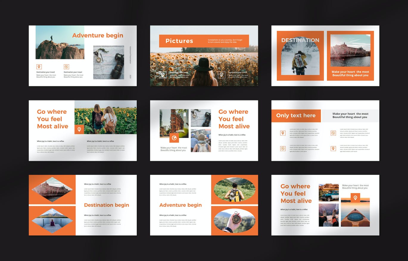 探险旅行Powerpoint模板下载 Nautika Adventure PowerPoint 幻灯图表 sucaiwan.com