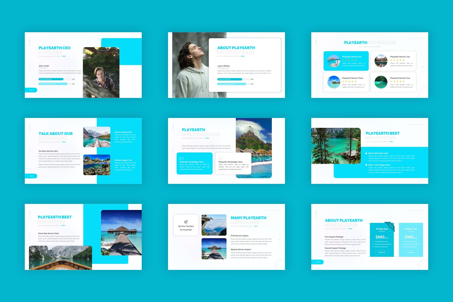海洋旅行蓝色PPT素材 PlayEarth Travel And Trip – PowerPoint 幻灯图表 第3张-素材湾丨精选海外优质设计素材资源 海洋旅行蓝色PPT素材 PlayEarth Travel And Trip – PowerPoint 幻灯图表 sucaiwan.com