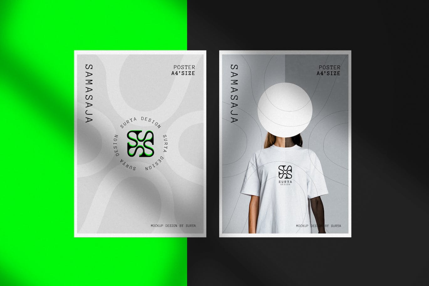 A4艺术海报展示样机 A4 Art Poster Mockup 样机素材 sucaiwan.com