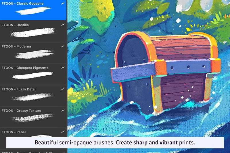 Procreate干燥介质纹理笔刷 笔刷资源 sucaiwan.com