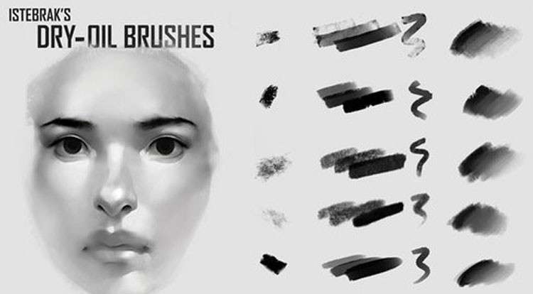 Photoshop人像绘画笔刷套装 笔刷资源 sucaiwan.com