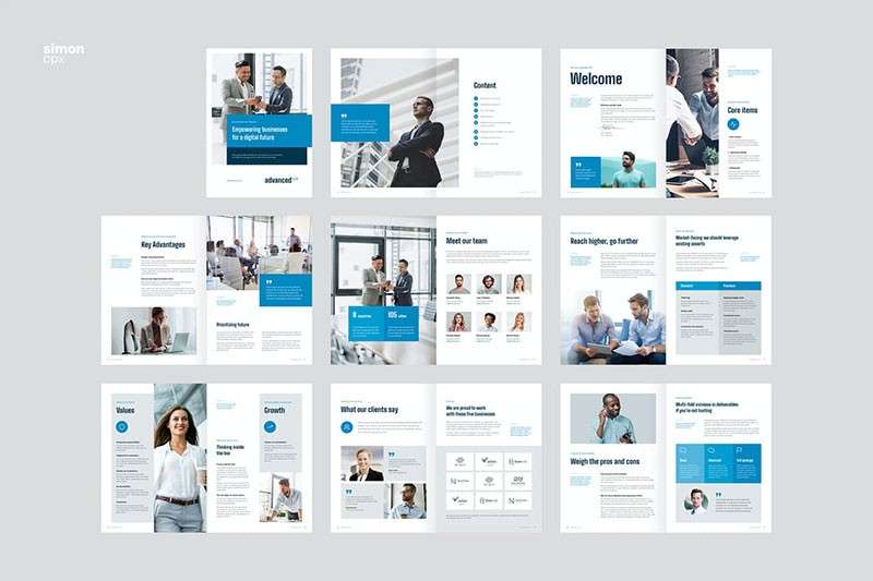 电子商务画册InDesign设计模板 样机素材 sucaiwan.com