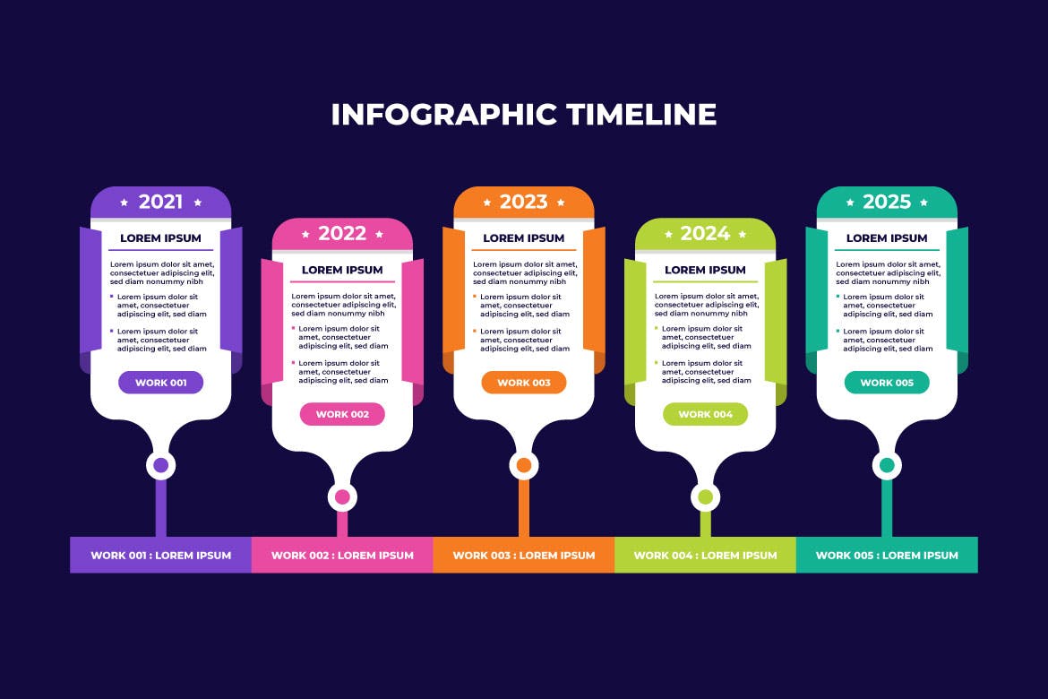 年度时间线演示信息图表模板 Infographic Year Timeline Presentation Template 幻灯图表 sucaiwan.com