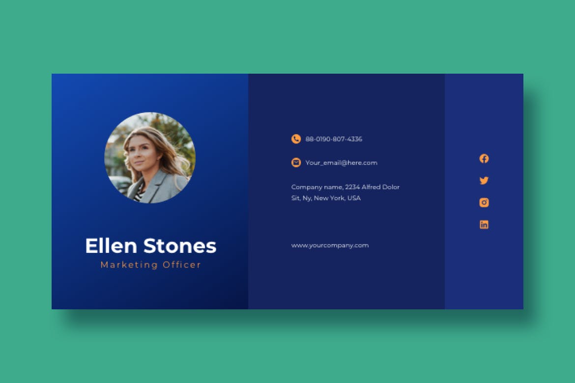 专业通用的电子邮件签名设计模板v4 Email Signature APP UI sucaiwan.com