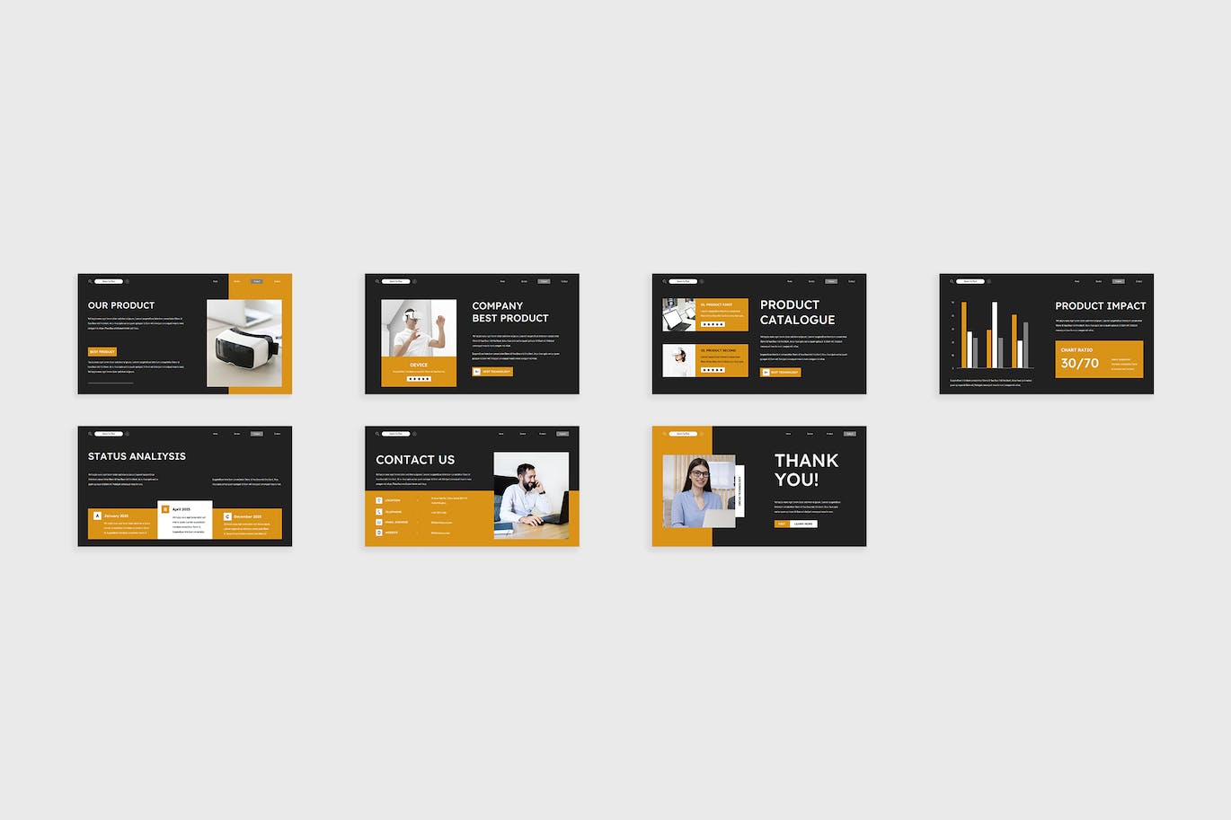 金黑色商业计划演示幻灯片模板 Gold Black Business Plan Presentation Template 016 幻灯图表 sucaiwan.com