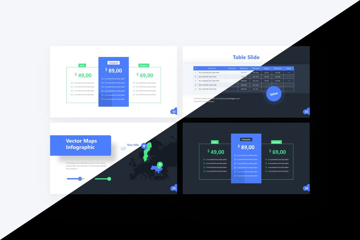 蓝色创意教育PPT幻灯片模板下载 Educamp Blue Creative Education PowerPoint 幻灯图表 sucaiwan.com