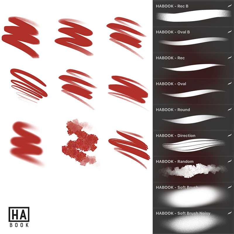 Procreate基础速写笔刷 笔刷资源 sucaiwan.com