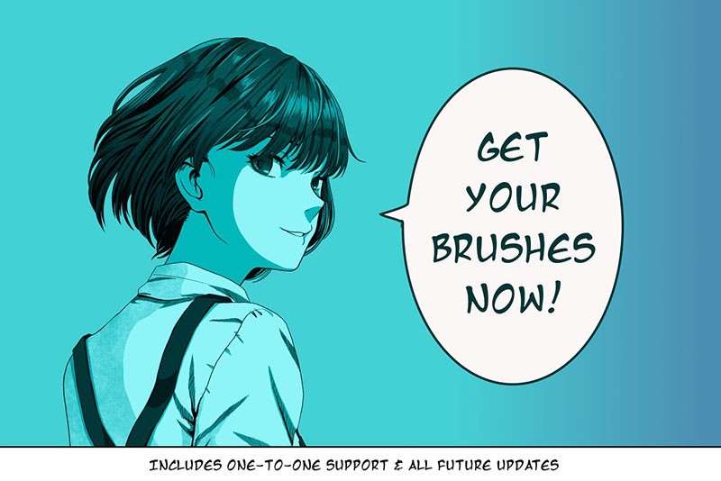 漫画动漫Procreate画笔套件 笔刷资源 sucaiwan.com