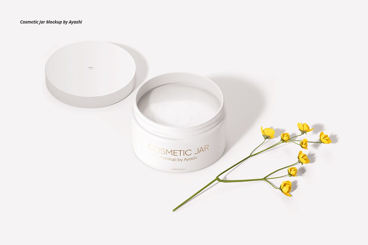 化妆品罐和盒子包装设计样机 Cosmetic Jar and Box Mockup 样机素材 sucaiwan.com