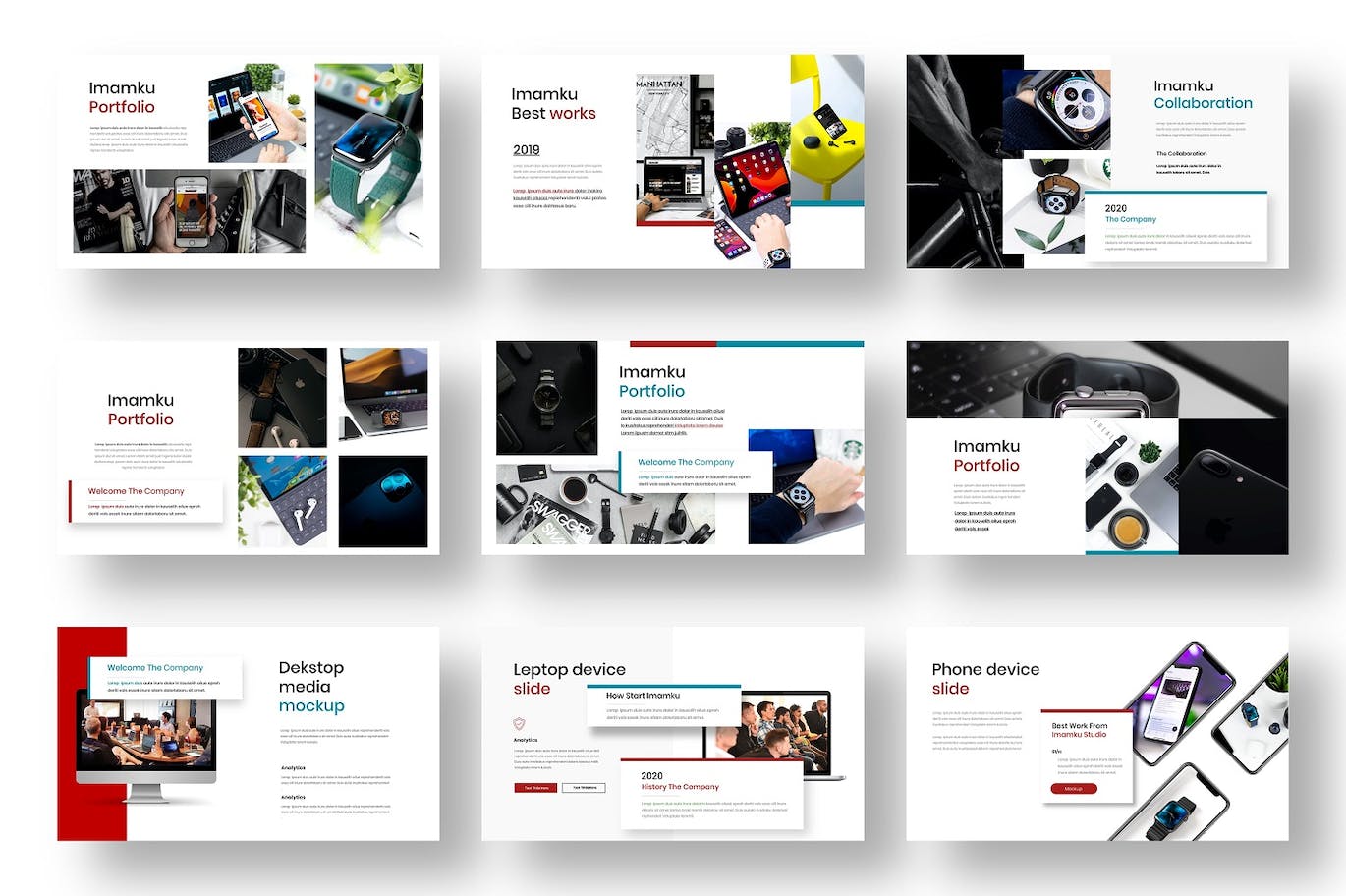 初创企业简介PPT模板 Imamku – Business PowerPoint Template 幻灯图表 sucaiwan.com