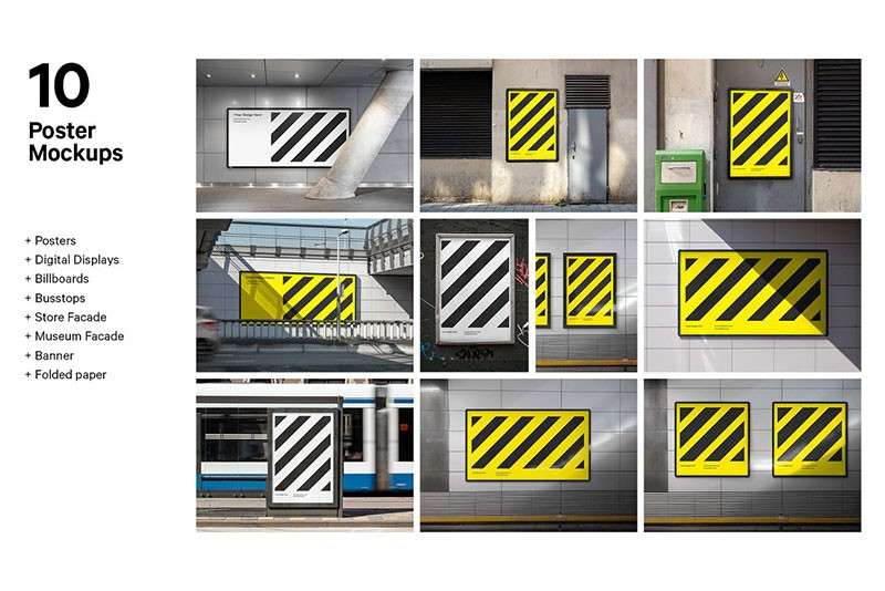 82个户外广告展示设计样机PSD模板 样机素材 sucaiwan.com