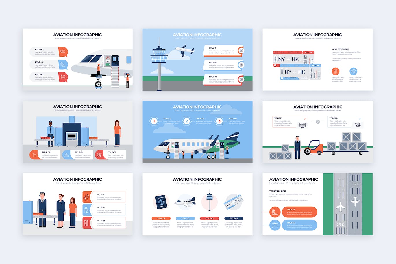 机场航空信息图表矢量模板 Education Aviation Illustrator Infographics 幻灯图表 sucaiwan.com