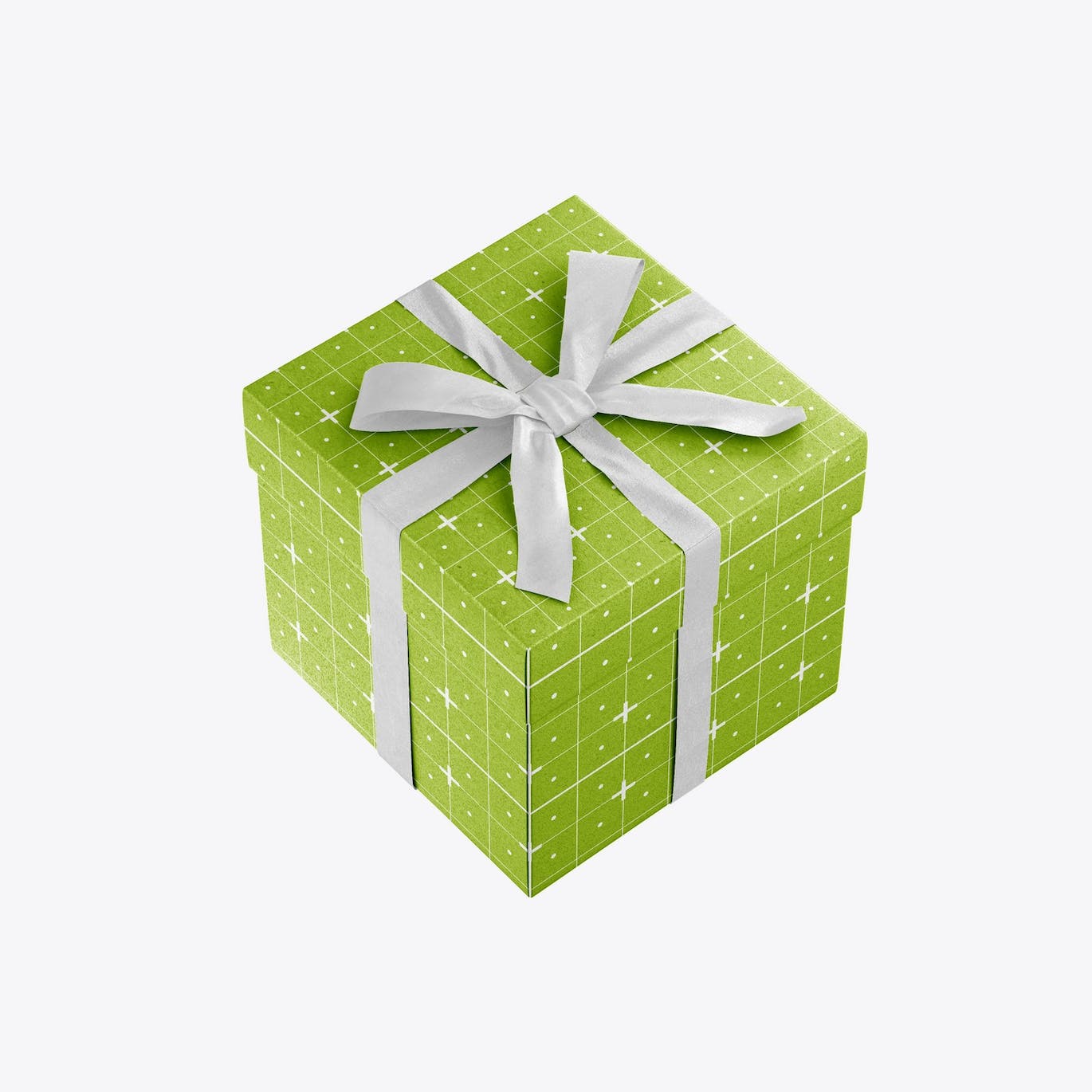 光泽蝴蝶结礼品盒设计样机 Set Glossy Gift Box Mockup 样机素材 sucaiwan.com