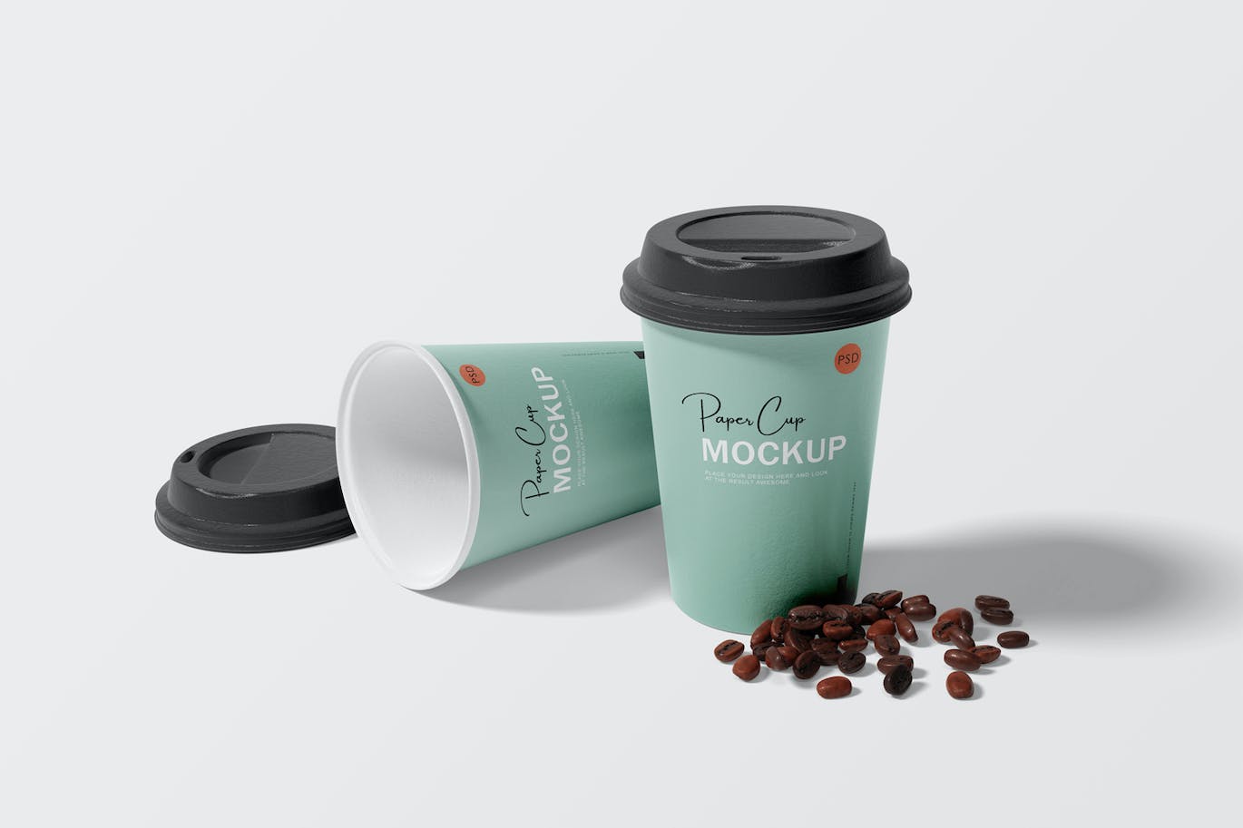 纸咖啡杯品牌设计样机 Paper coffee cup mockup 样机素材 sucaiwan.com