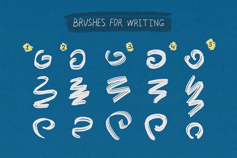 20个儿童画手绘彩铅PS笔刷 笔刷资源 sucaiwan.com