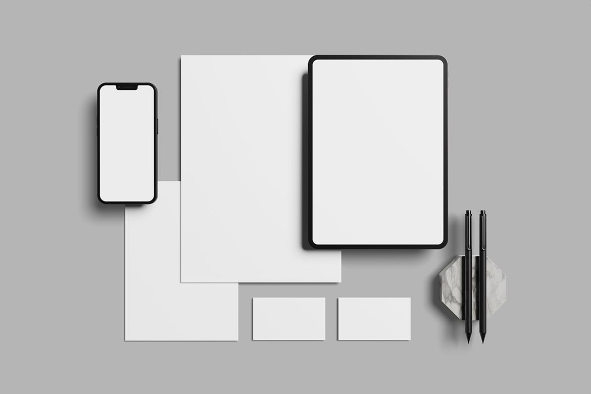 企业VI展示文具品牌样机 FA – Stationery Branding Mockup 样机素材 sucaiwan.com