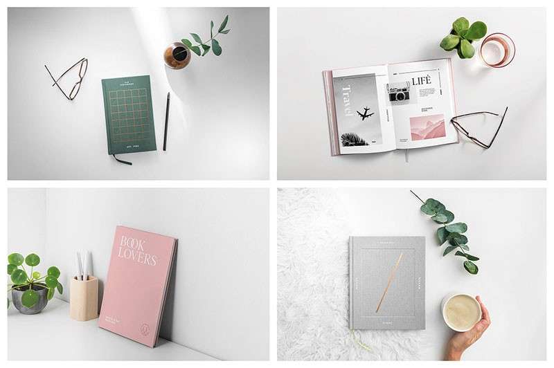 20个精装书本封面设计展示样机PSD模板 样机素材 sucaiwan.com