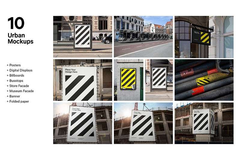 82个户外广告展示设计样机PSD模板 样机素材 sucaiwan.com