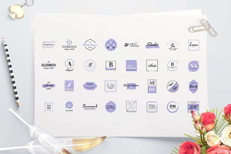160个女性主题LOGO矢量模板，AI PSD格式 图标素材 sucaiwan.com