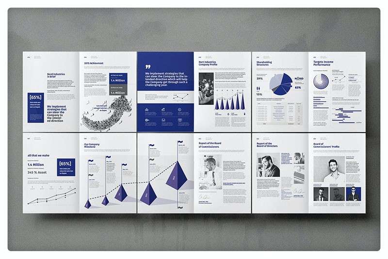 企业年报手册InDesign设计模板 样机素材 sucaiwan.com