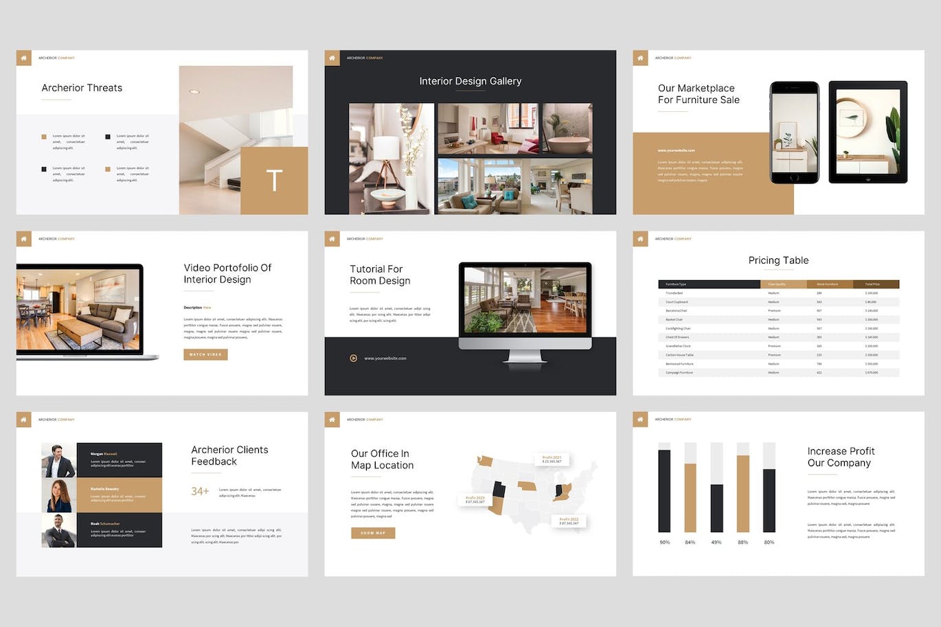 建筑与室内设计PPT幻灯片模板 Archerior – Interior Design Powerpoint Template 幻灯图表 第3张-素材湾丨精选海外优质设计素材资源 建筑与室内设计PPT幻灯片模板 Archerior – Interior Design Powerpoint Template 幻灯图表 sucaiwan.com
