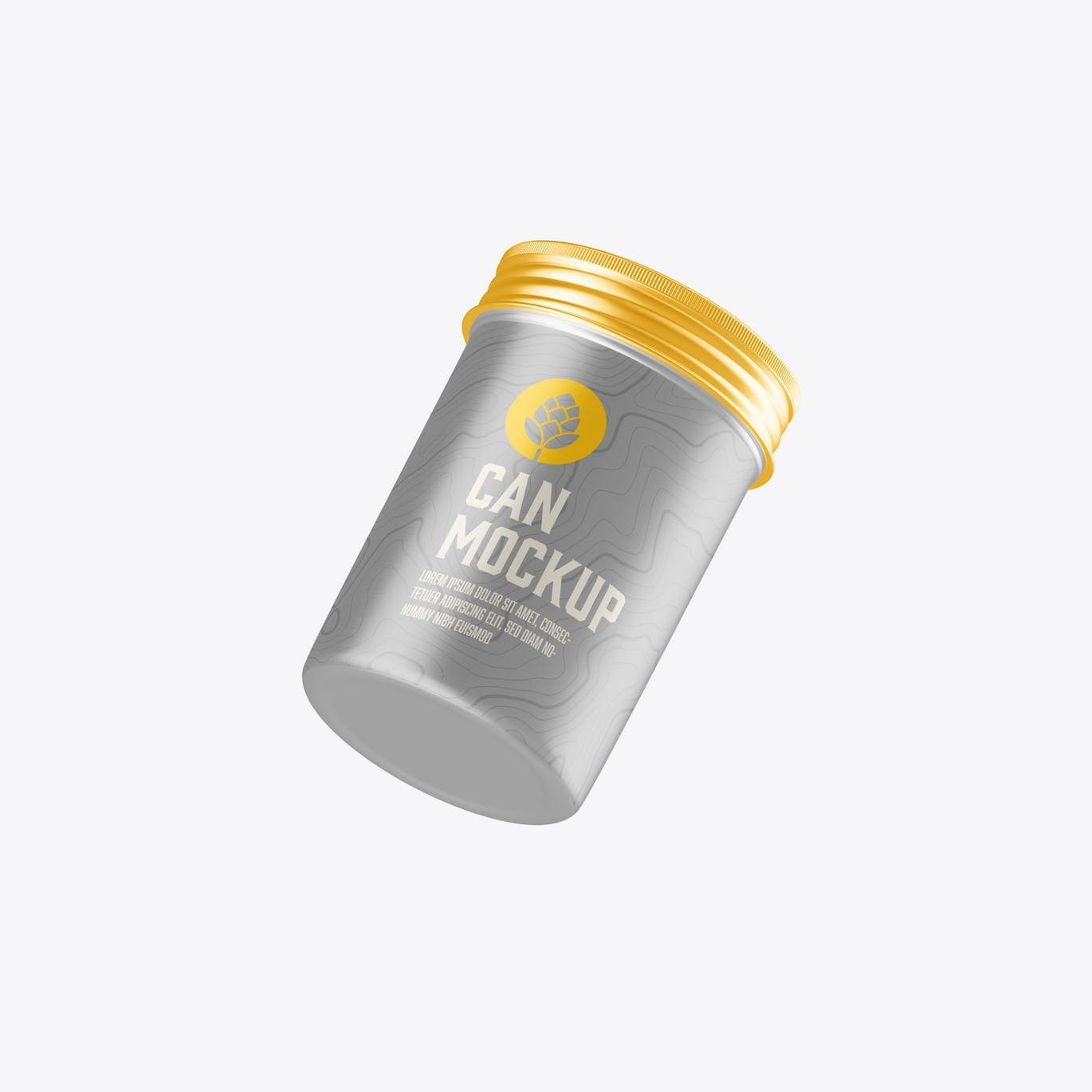 拧盖锡罐包装设计样机 Set Colored Tin Mockup 样机素材 sucaiwan.com