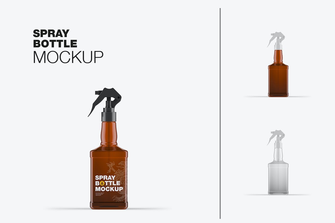 玻璃喷雾瓶包装设计样机 Pack Glass Spray Bottles Mockup 样机素材 sucaiwan.com