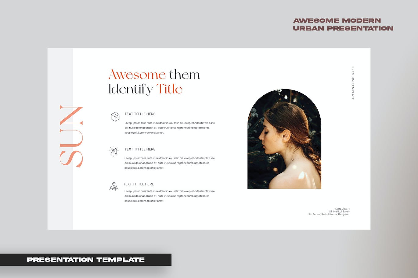 Lookbook作品集演示文稿PPT模板 SUN – Lookbook Powerpoint 幻灯图表 sucaiwan.com