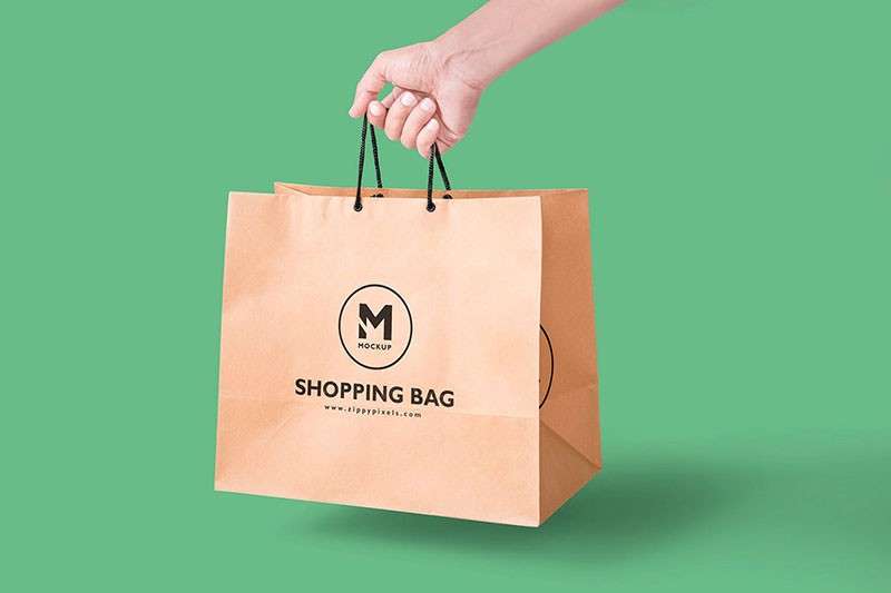 手提购物袋设计样机模板PSD 样机素材 sucaiwan.com