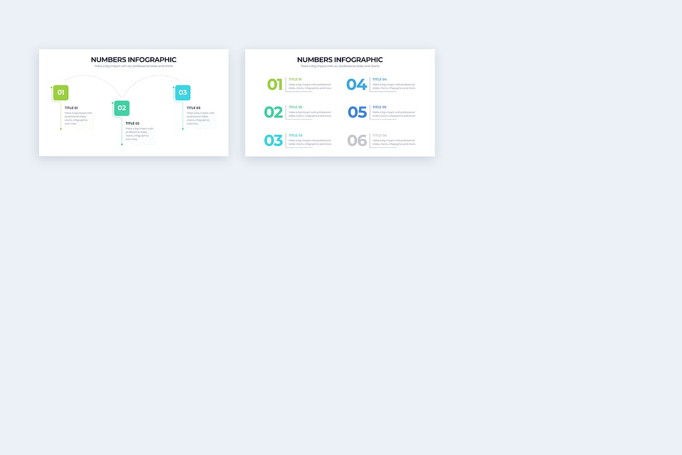 数字步骤信息图表矢量模板 Business Numbers Illustrator Infographics 幻灯图表 sucaiwan.com