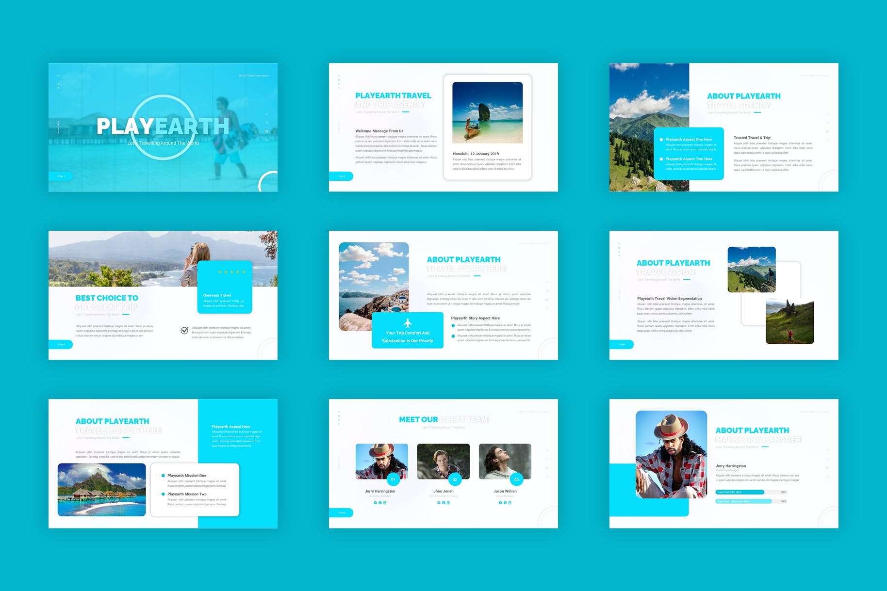 海洋旅行蓝色PPT素材 PlayEarth Travel And Trip – PowerPoint 幻灯图表 第2张-素材湾丨精选海外优质设计素材资源 海洋旅行蓝色PPT素材 PlayEarth Travel And Trip – PowerPoint 幻灯图表 sucaiwan.com
