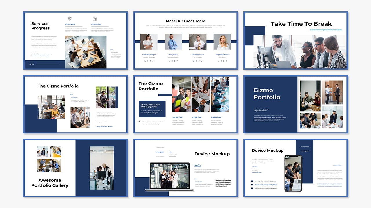 工作汇报Powerpoint模板下载 Gizmo – Business Presentation PowerPoint Template 幻灯图表 sucaiwan.com