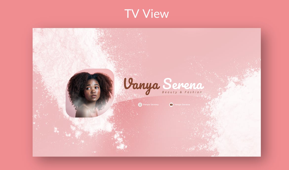 美容时尚–Youtube频道艺术Banner模板 Beauty Fashion – Youtube Channel Art Header 设计素材 sucaiwan.com