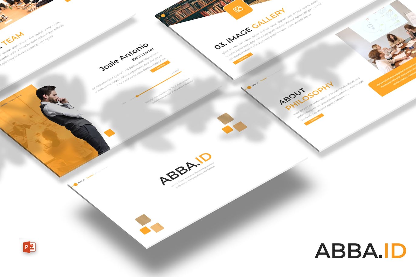 企业路演推广PPT幻灯片模板素材 Abba.id – Business Powerpoint Template 幻灯图表 sucaiwan.com