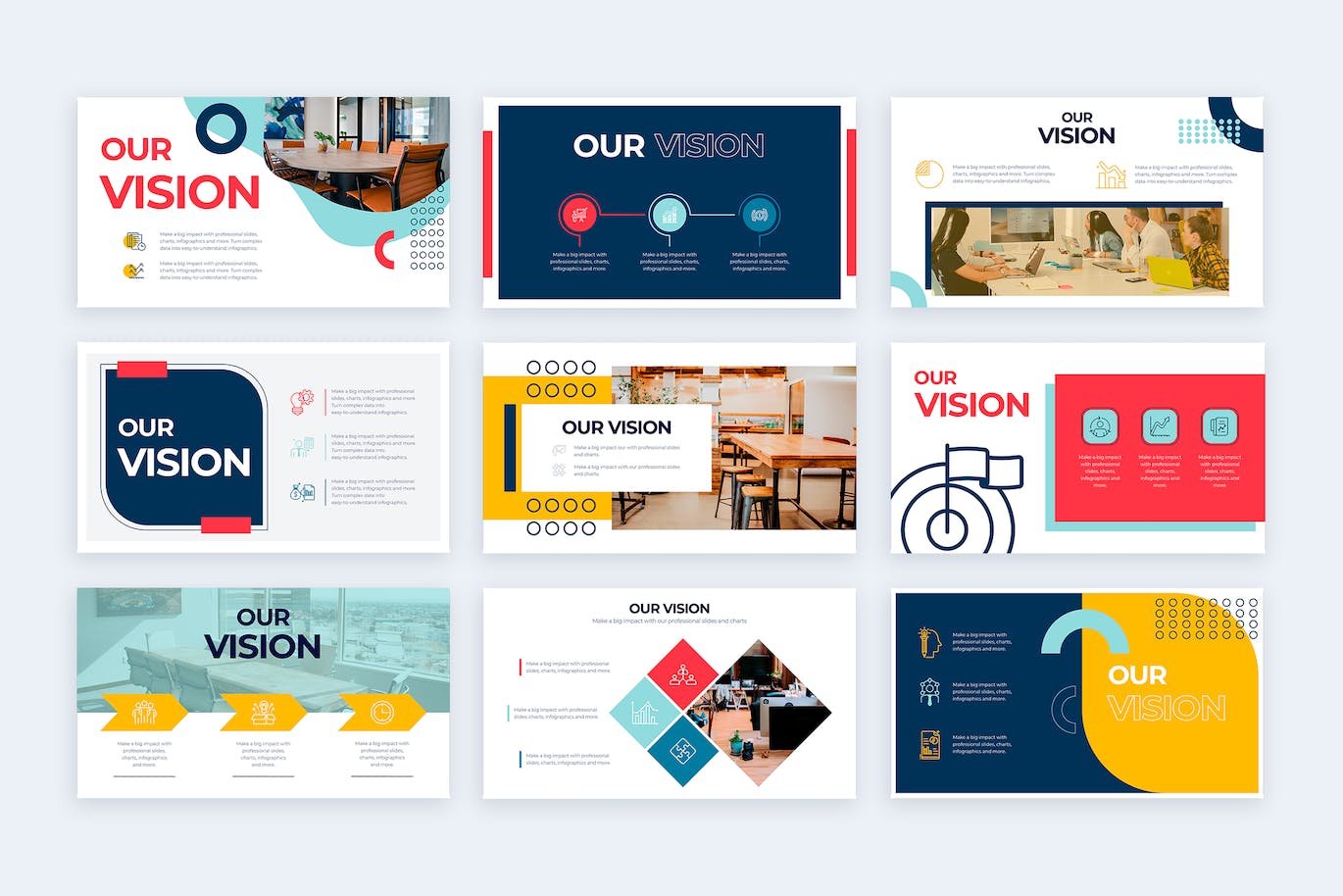 现代视觉幻灯片信息图表矢量模板 Business Vision Slides Illustrator Infographics 幻灯图表 sucaiwan.com