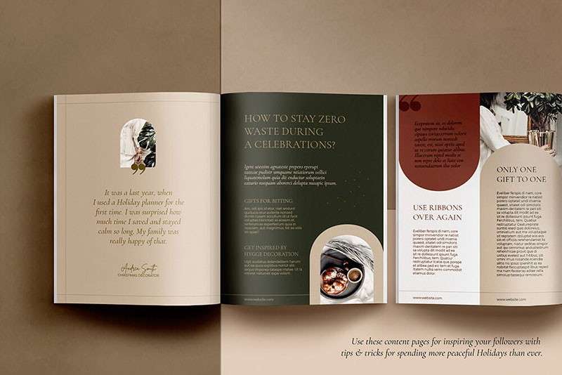 节日礼品画册设计模板InDesign CANVA源文件 样机素材 sucaiwan.com