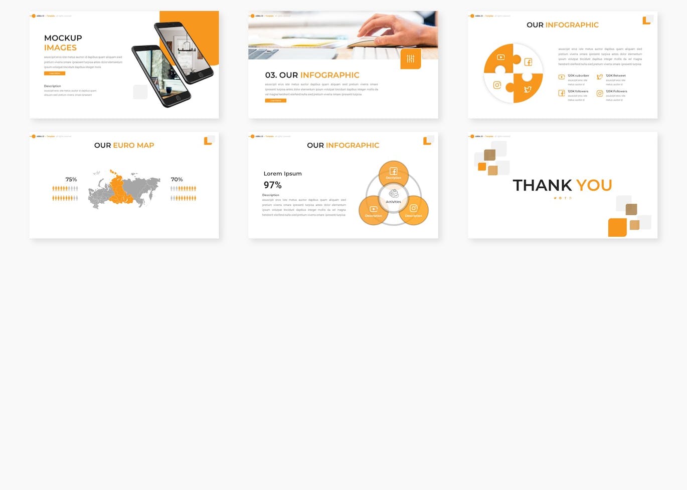 企业路演推广PPT幻灯片模板素材 Abba.id – Business Powerpoint Template 幻灯图表 sucaiwan.com