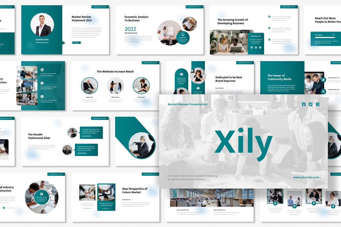 市场回顾PowerPoint演示模板 Xily – Market Review PowerPoint Template 幻灯图表 第2张-素材湾丨精选海外优质设计素材资源 市场回顾PowerPoint演示模板 Xily – Market Review PowerPoint Template 幻灯图表 sucaiwan.com