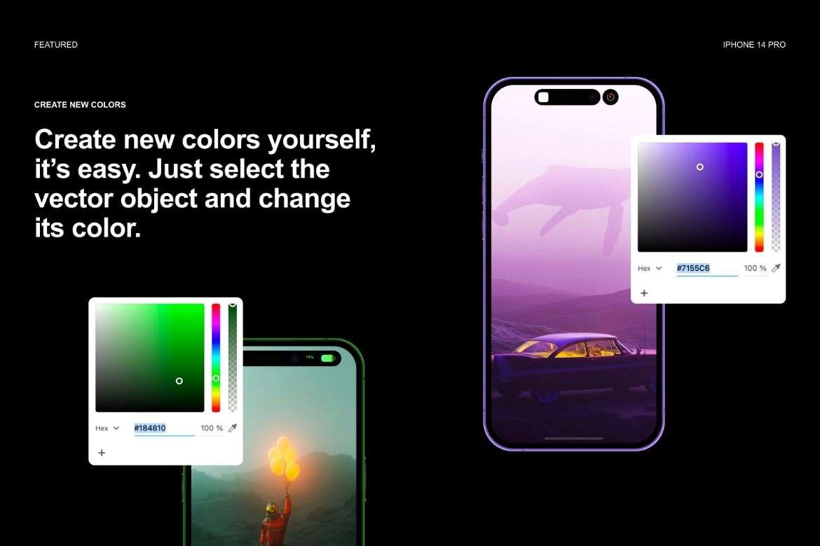 iPhone 14 Pro 灵动岛设计展示样机模板 样机素材 sucaiwan.com